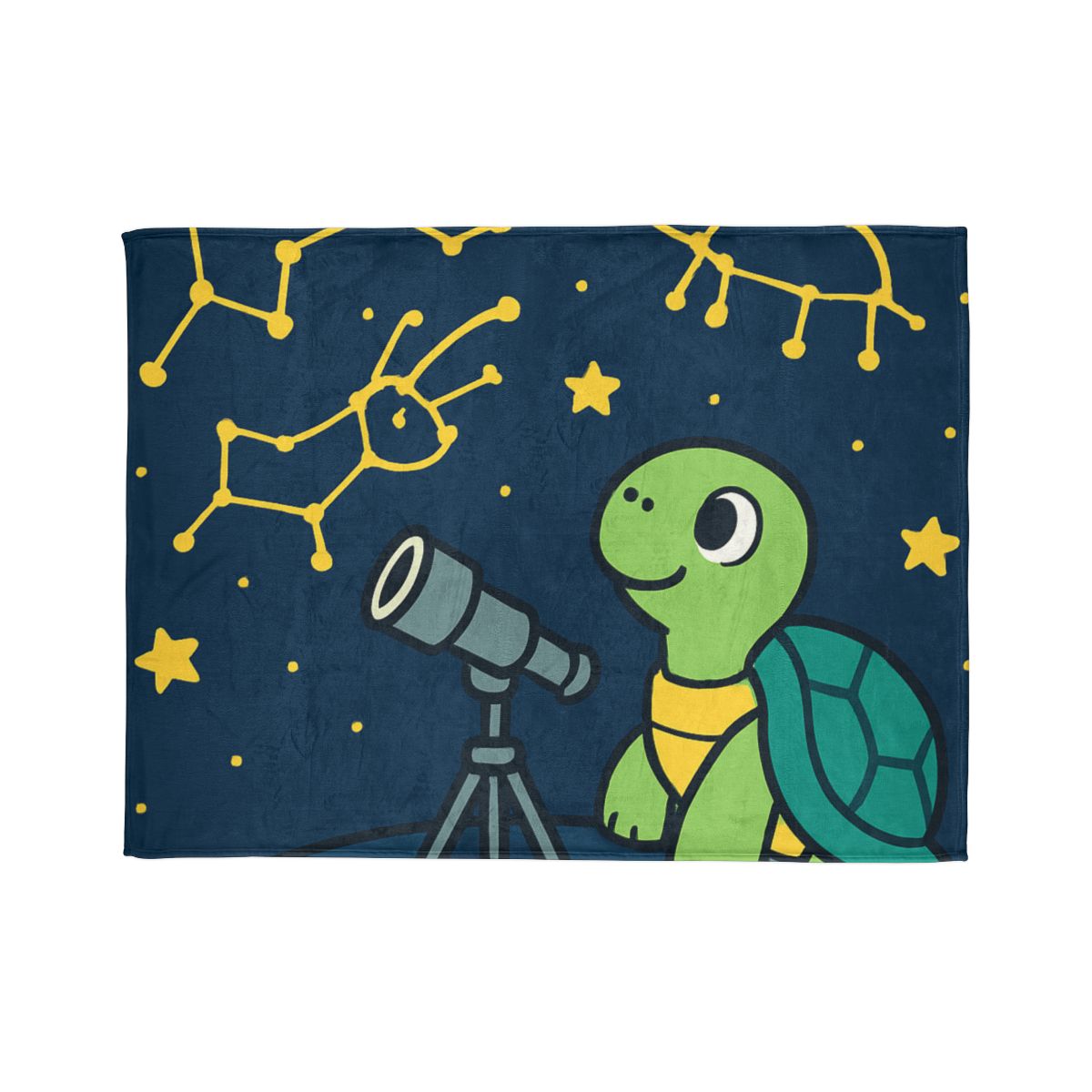 Stargazing Space Turtle trendy patterned blankets