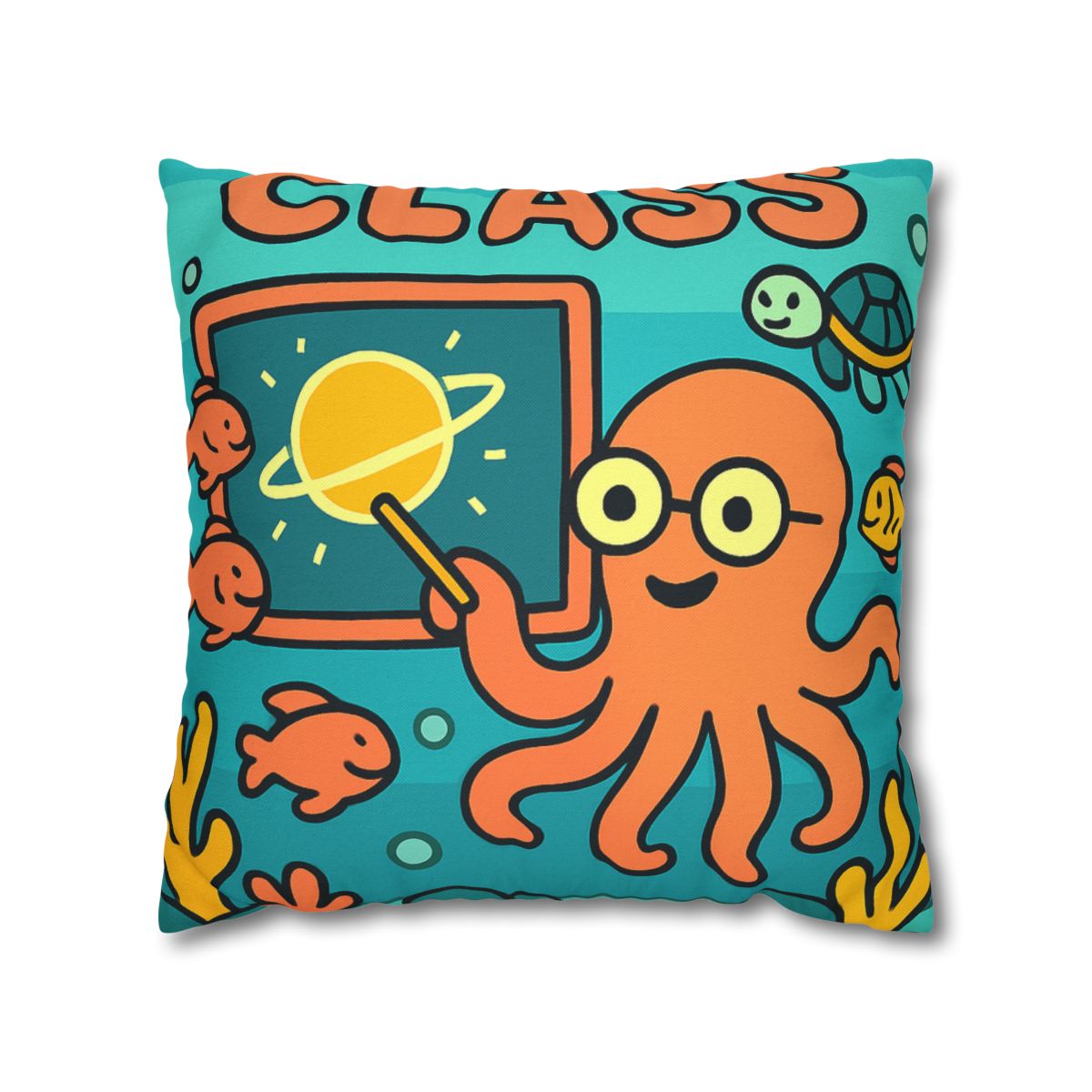 Cosmic Coral Reef Classroom trendy patterned pillow cases