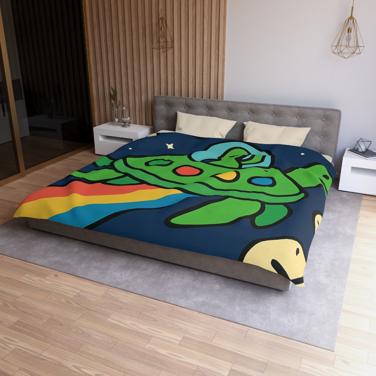 Time Traveling Turtle Spaceship warm winter duvets