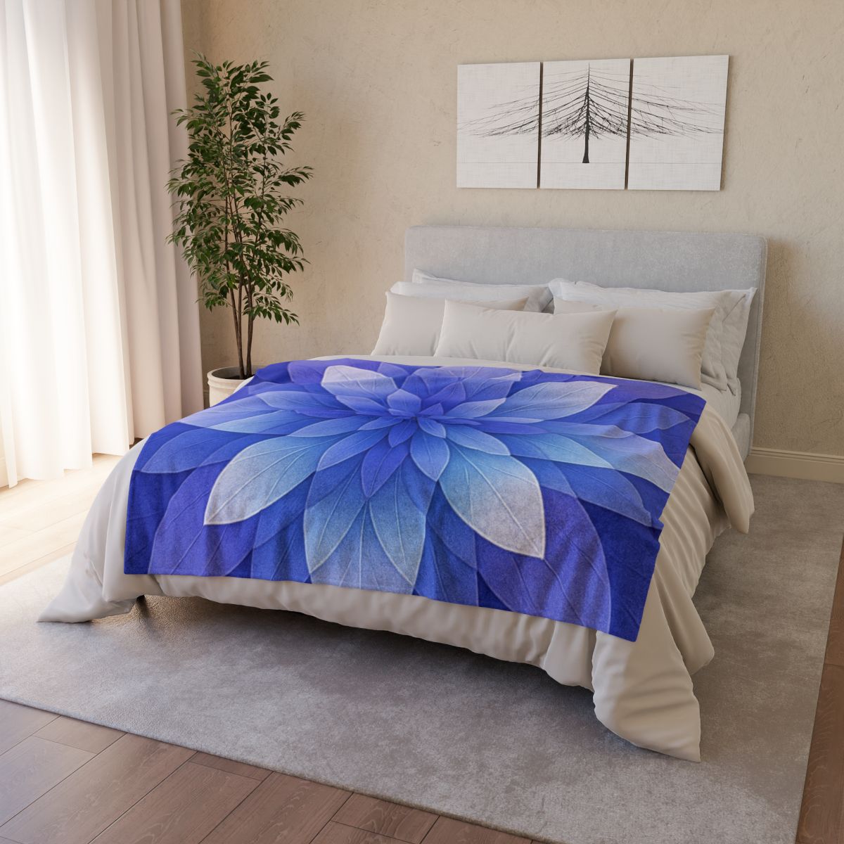 Petal Prism Overlap designer printed blankets