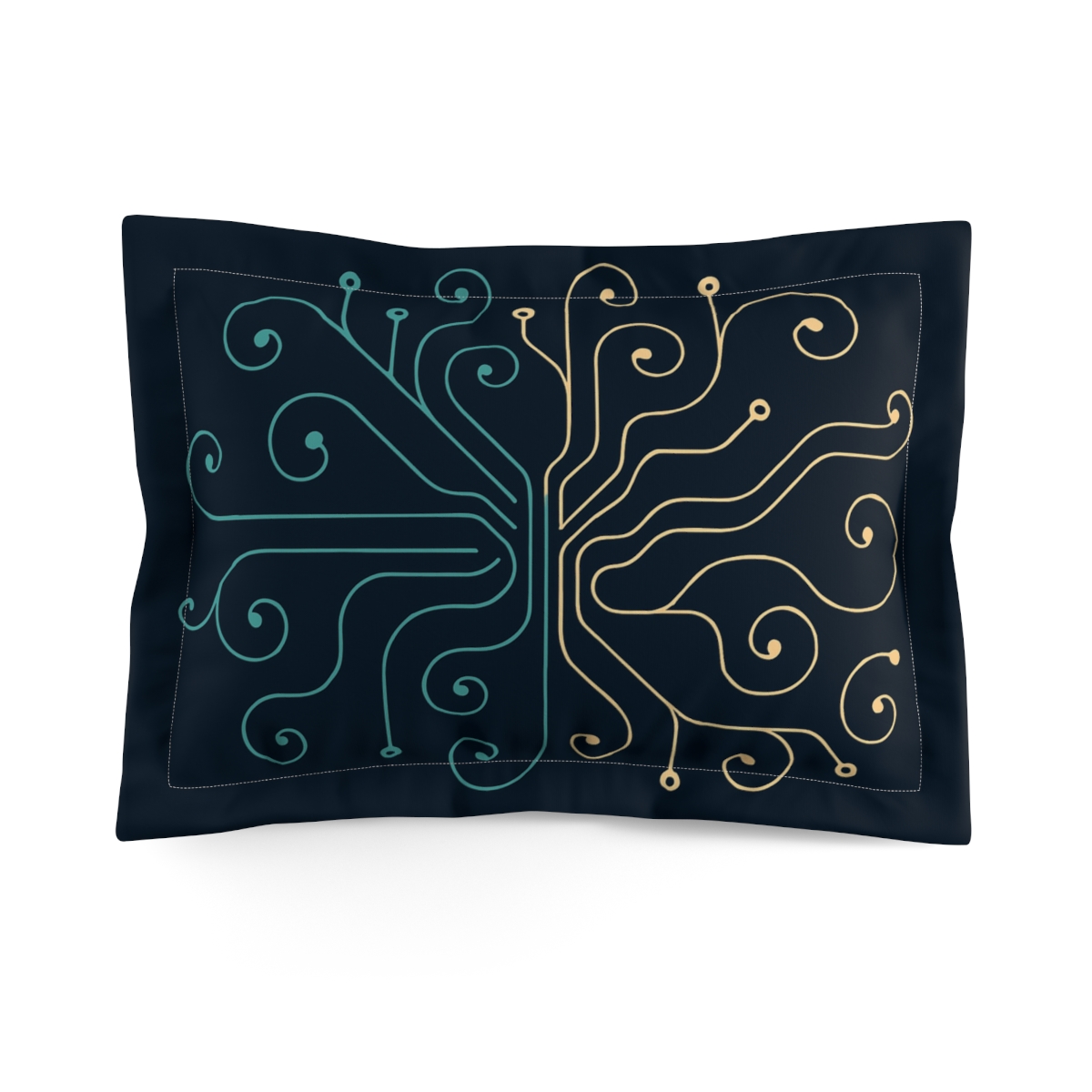 Vine Curl Circuitry designer printed pillows