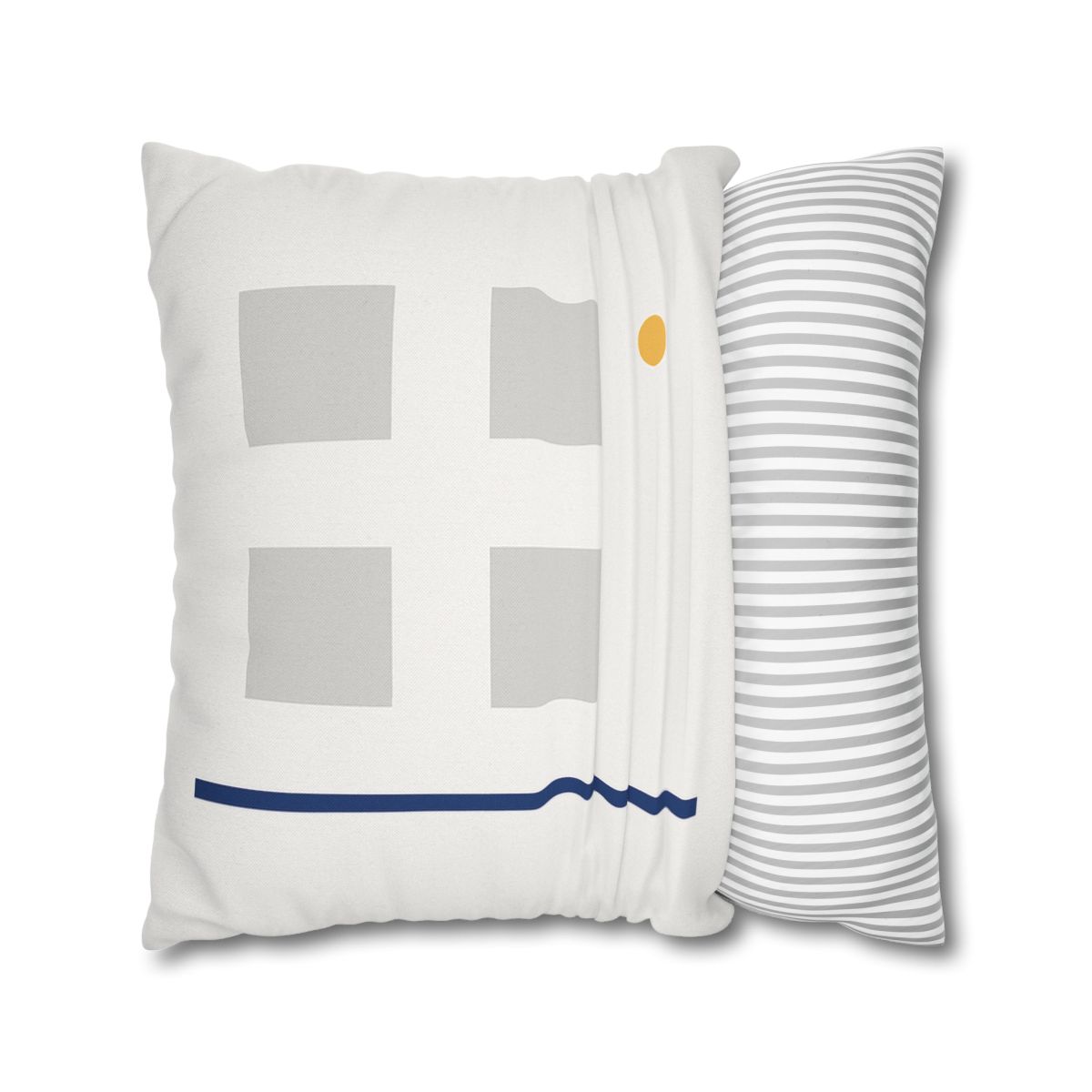 Sparse Grid With Missing Corner And Accent Point designer print pillow cases