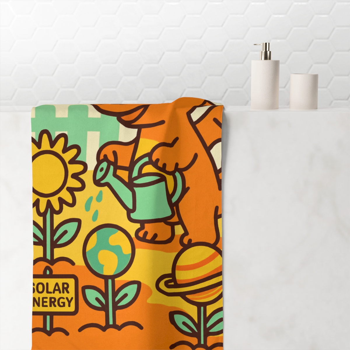 Solar Powered Dragon Garden stylish beach towels