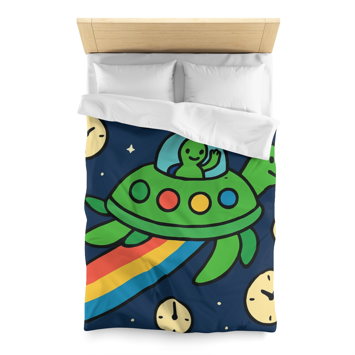 Time Traveling Turtle Spaceship warm winter duvets