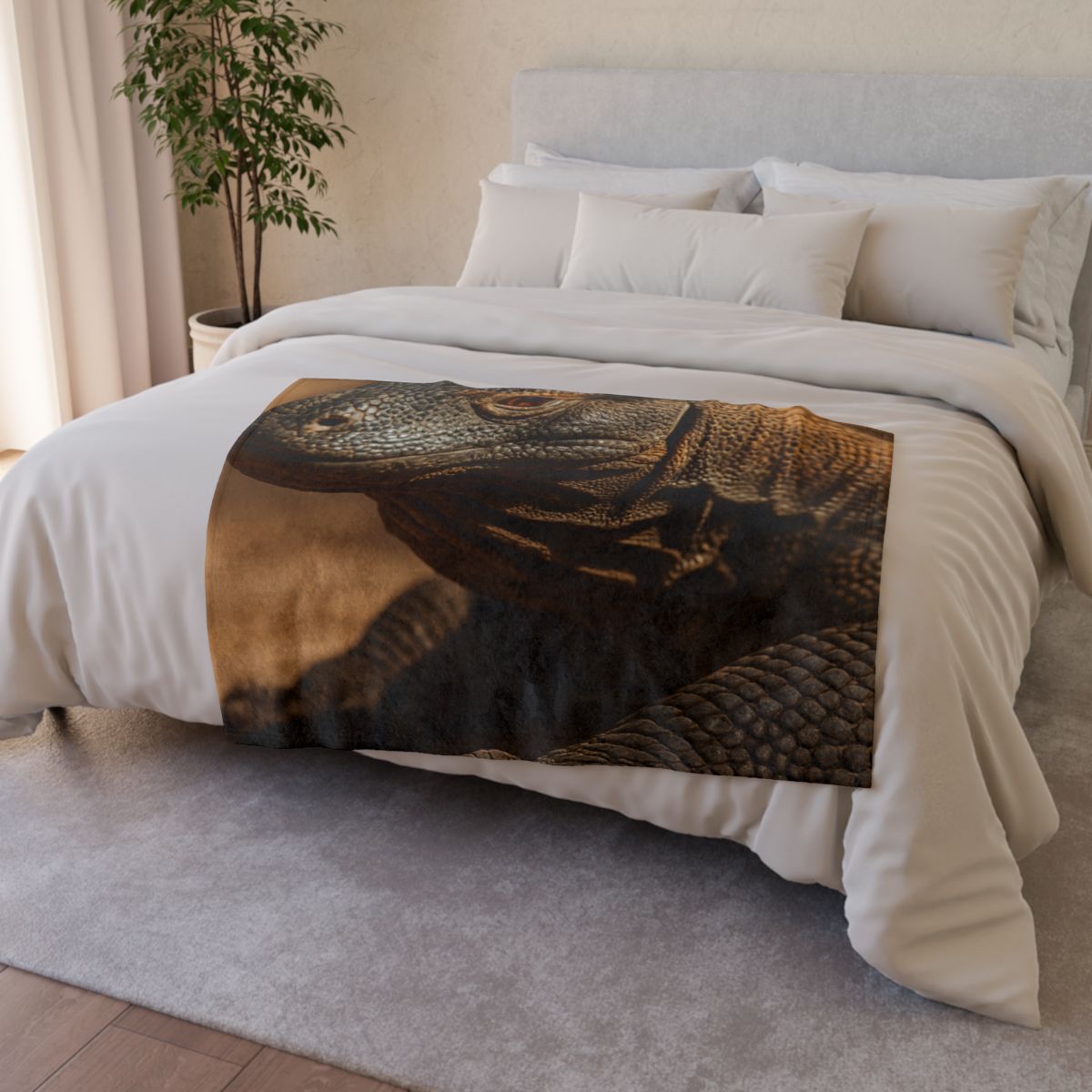 Ancient Scale Komodo Dragon unique gift blankets
