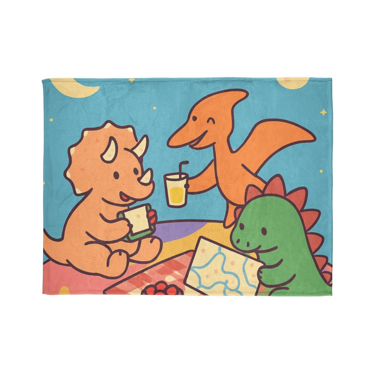 Planet Picnic With Dinosaurs unique gift blankets