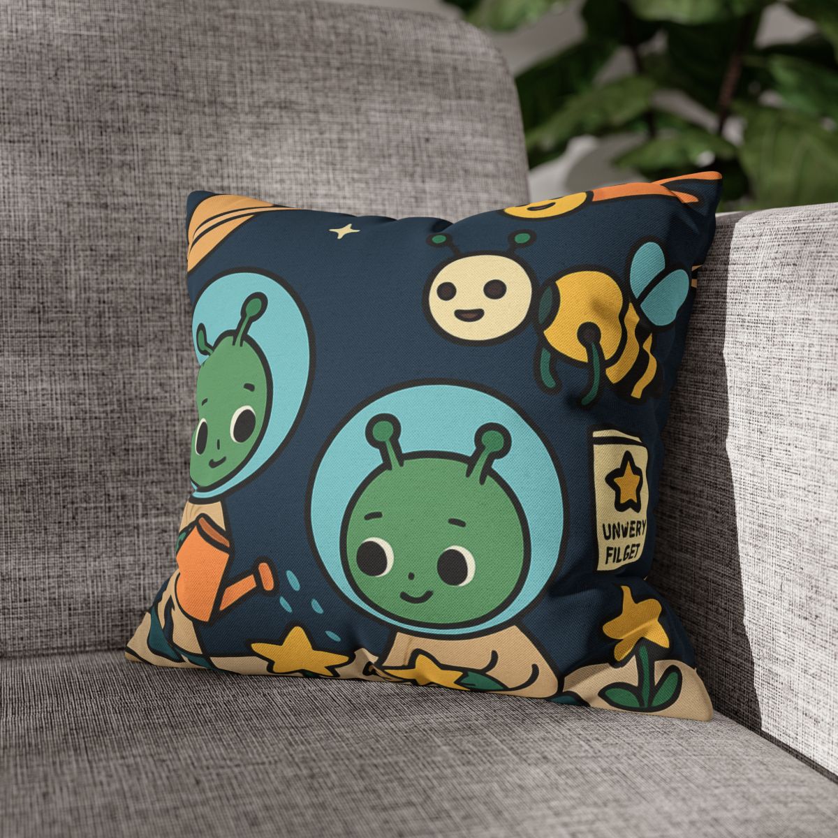 Comet Gardeners On Moon Meadow designer print pillow cases