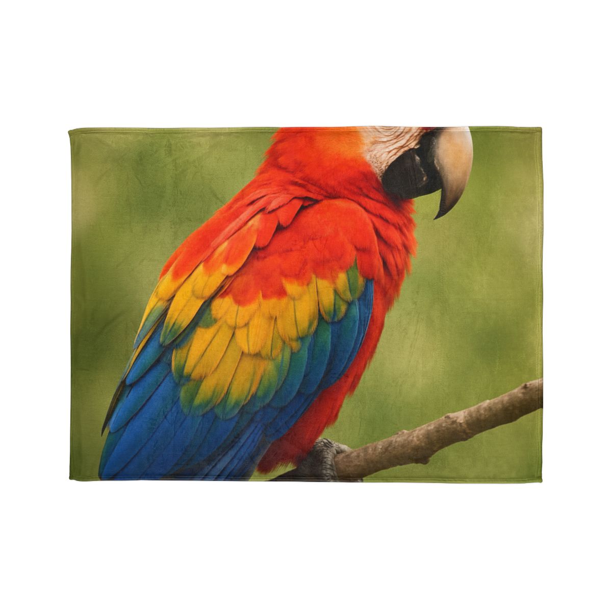 Crimson Cascade Scarlet Macaw unique gift blanketscustom blankets