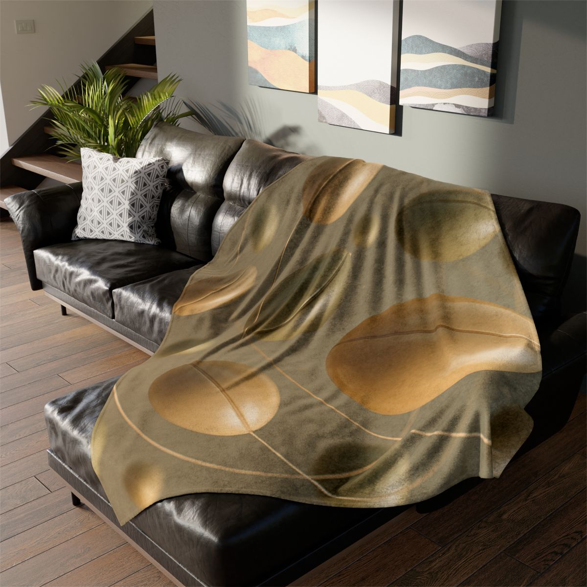 Seed Pod Orbit Cluster designer printed blankets