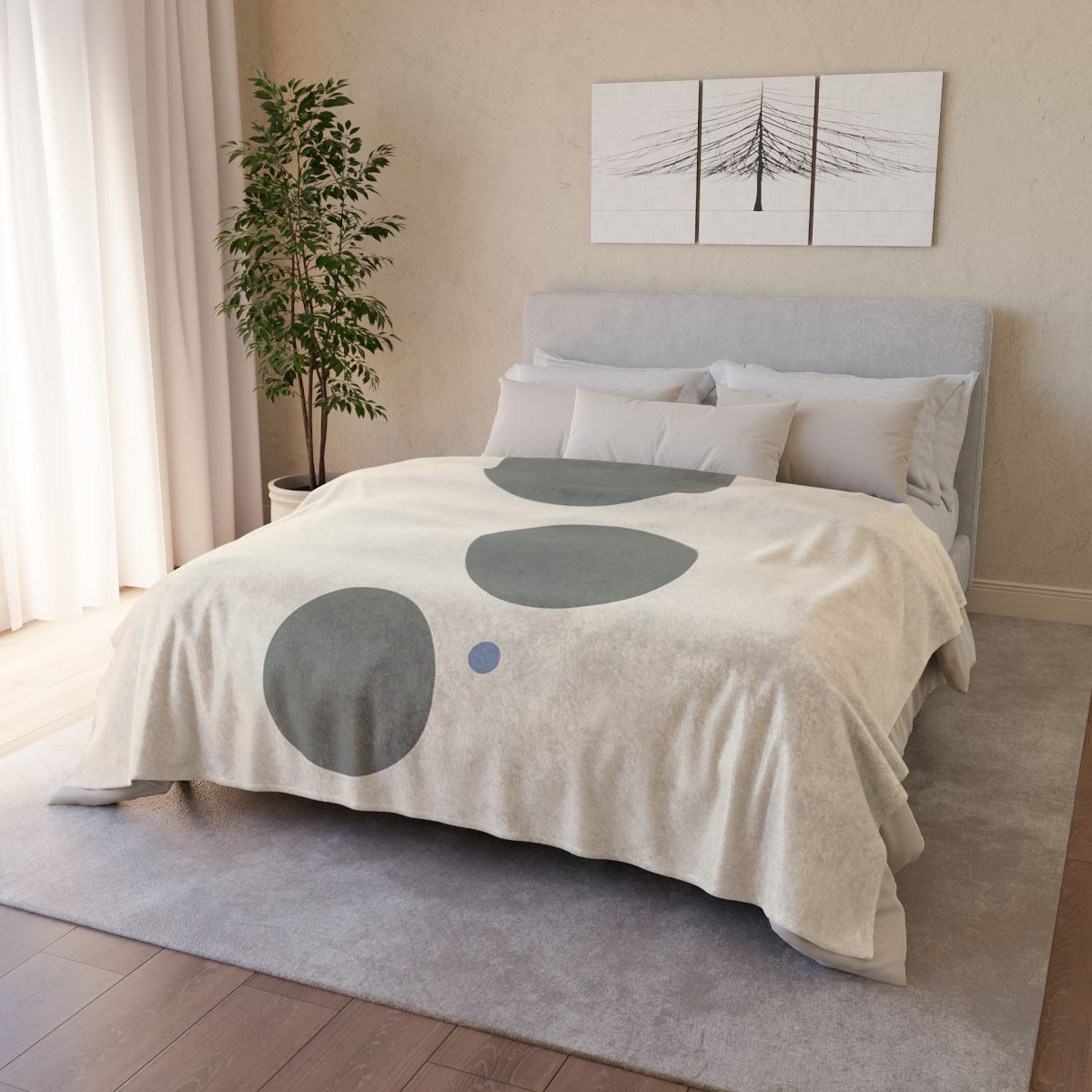 Triad Of Moons In Silent Descent stylish throw blankets