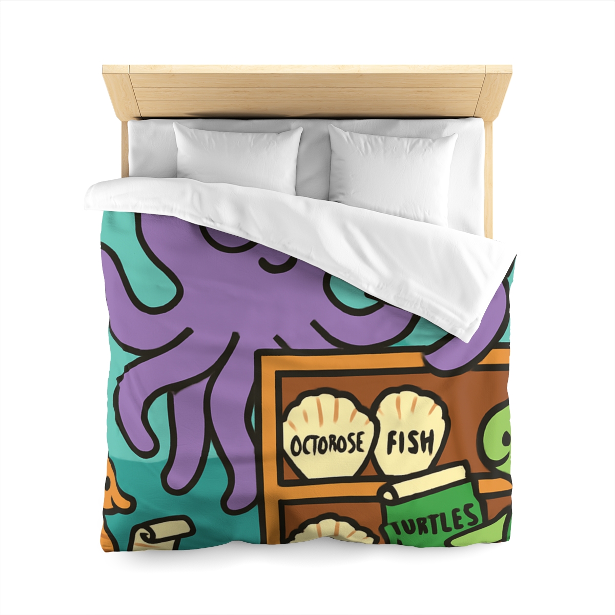 Undersea Library Of The Curious Octopus duvets for gifts