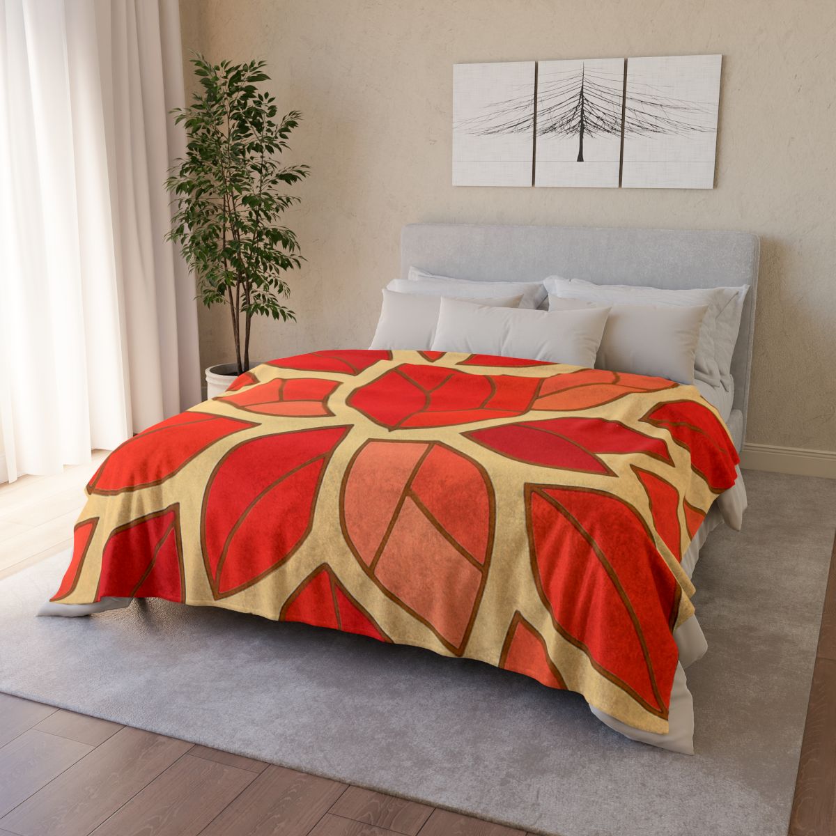 Bloom Shard Mosaic designer printed blankets