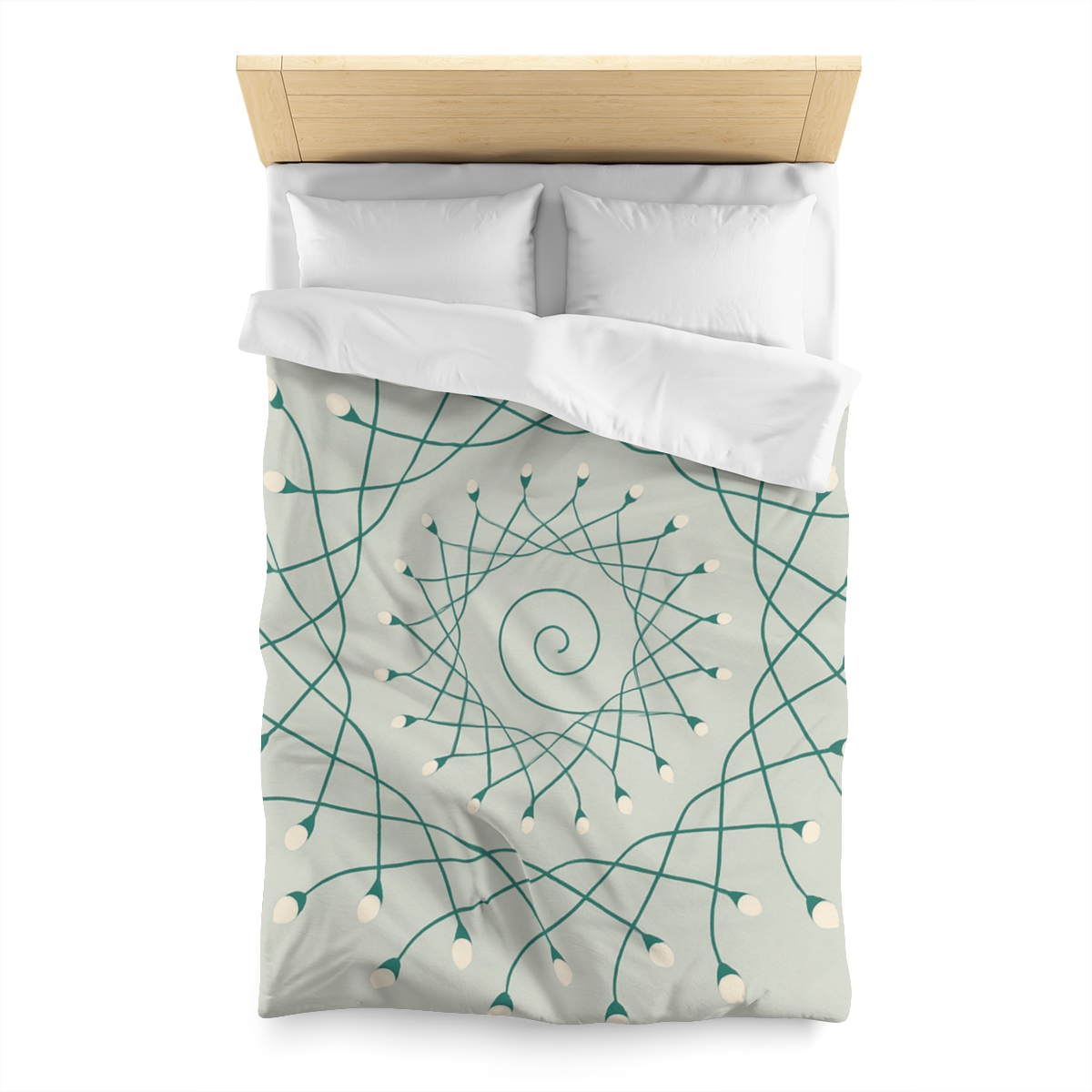 Spiral Sprout Lattice personalized bedding duvets