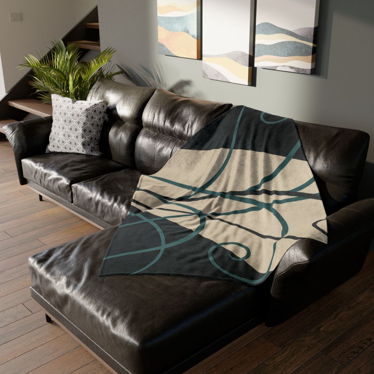 Tendril Motion Study stylish throw blankets