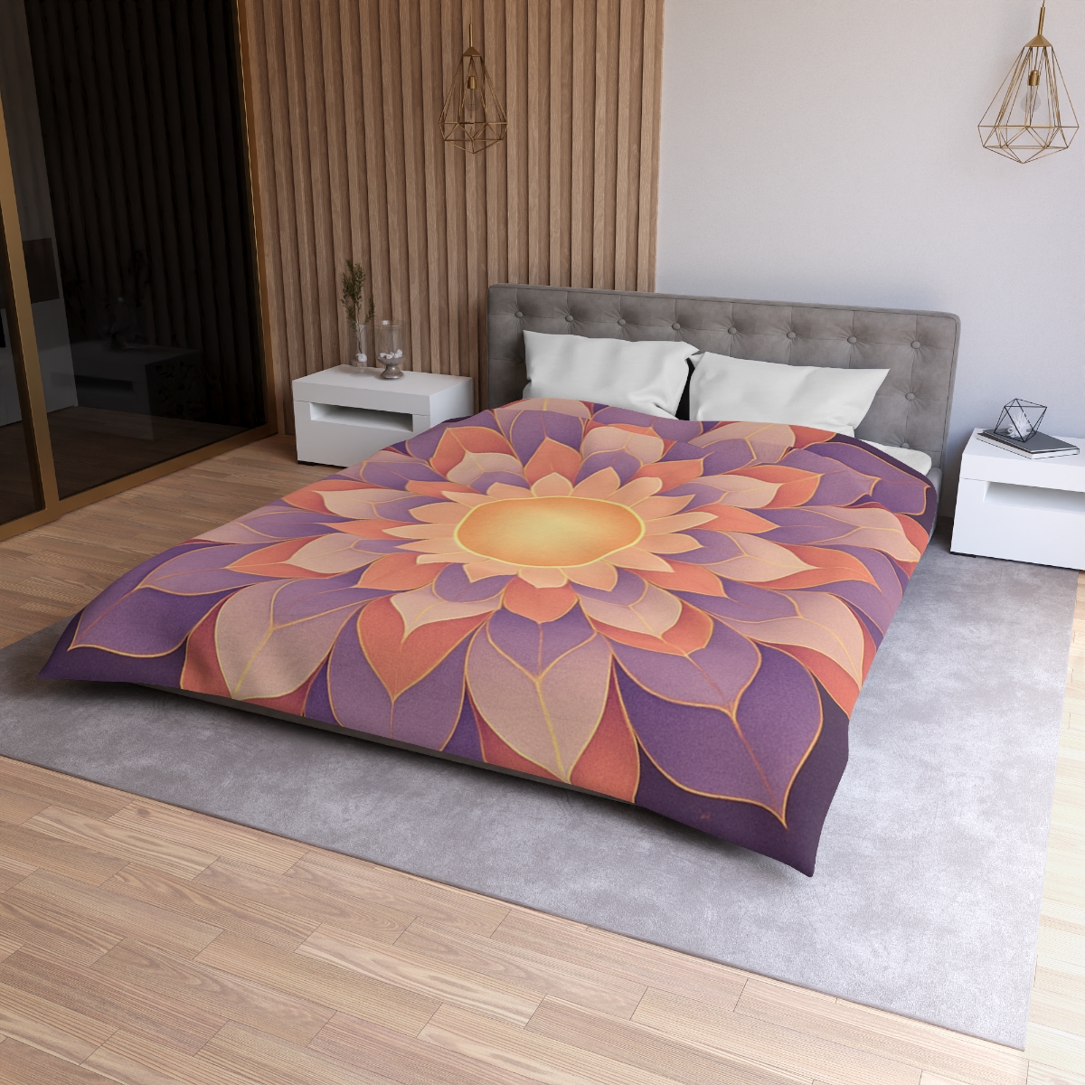 Petal Halo Mandala Drift soft comforter duvets