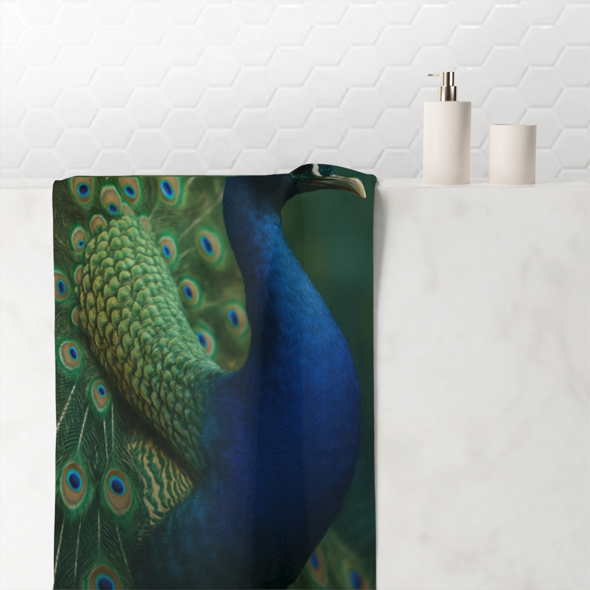 Feather Jewel Peacock unique gift towels