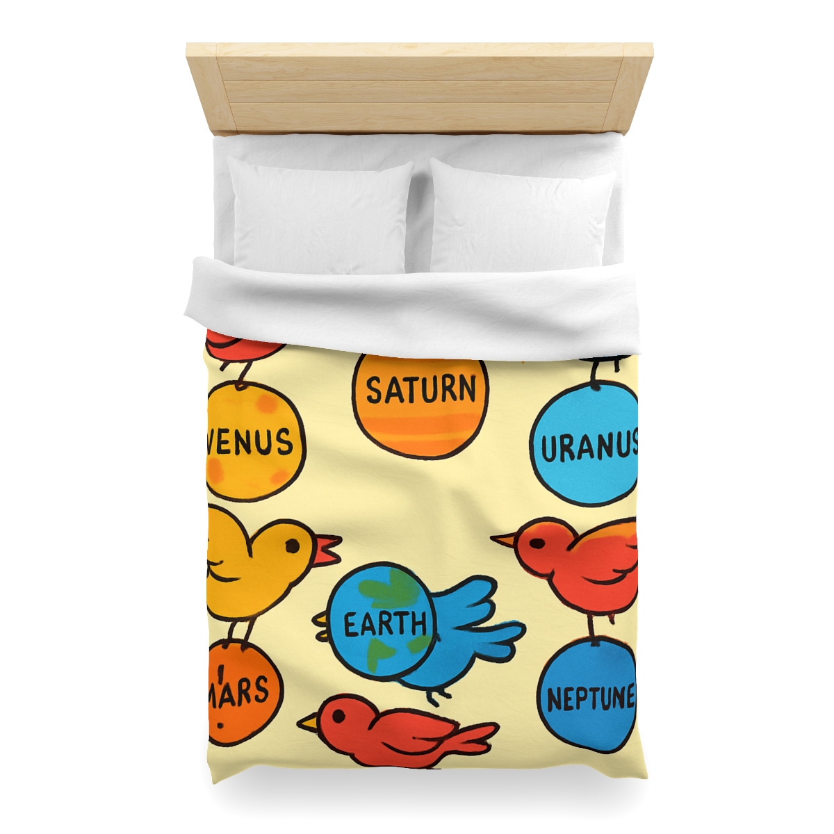 Solar System Circus Of Birds unique patterned duvets