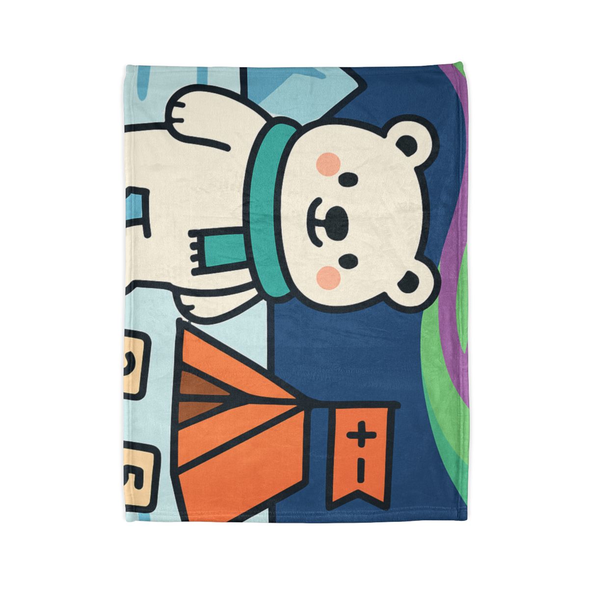 Polar Bear Aurora Math Camp custom blankets