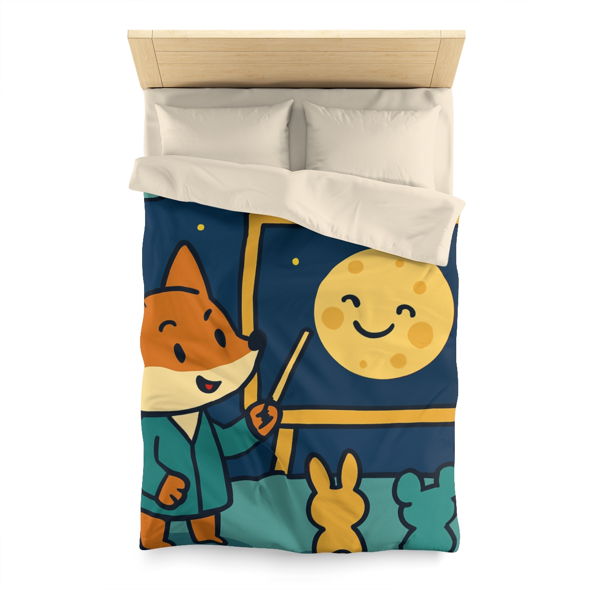 Stargazing Fox And Moon Classroom stylish duvet covers