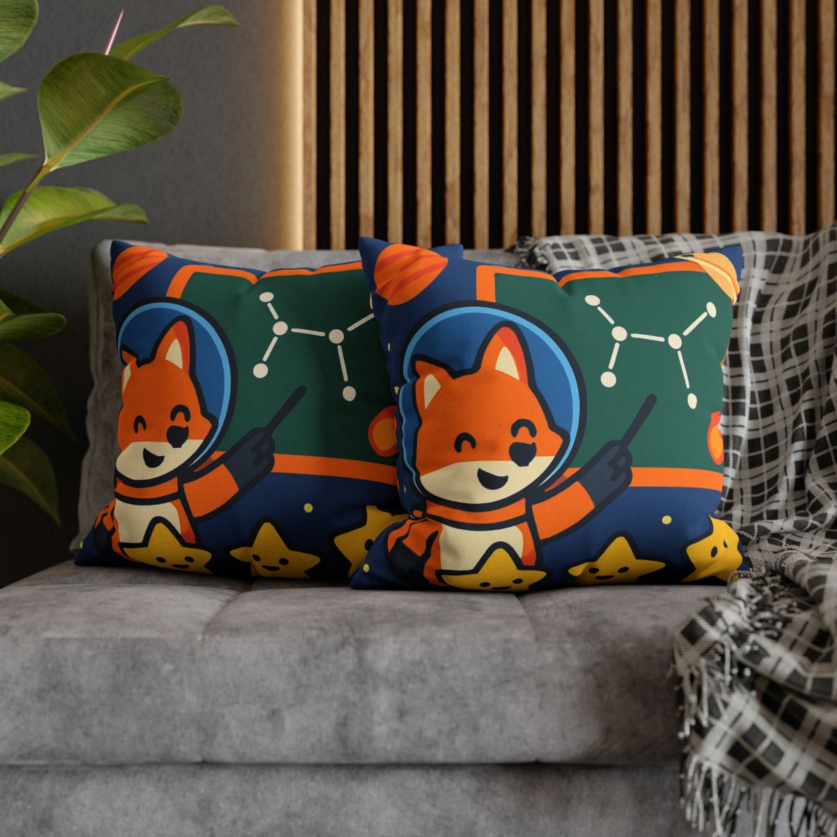 Comet Classroom Space Fox stylish decorative pillowcases