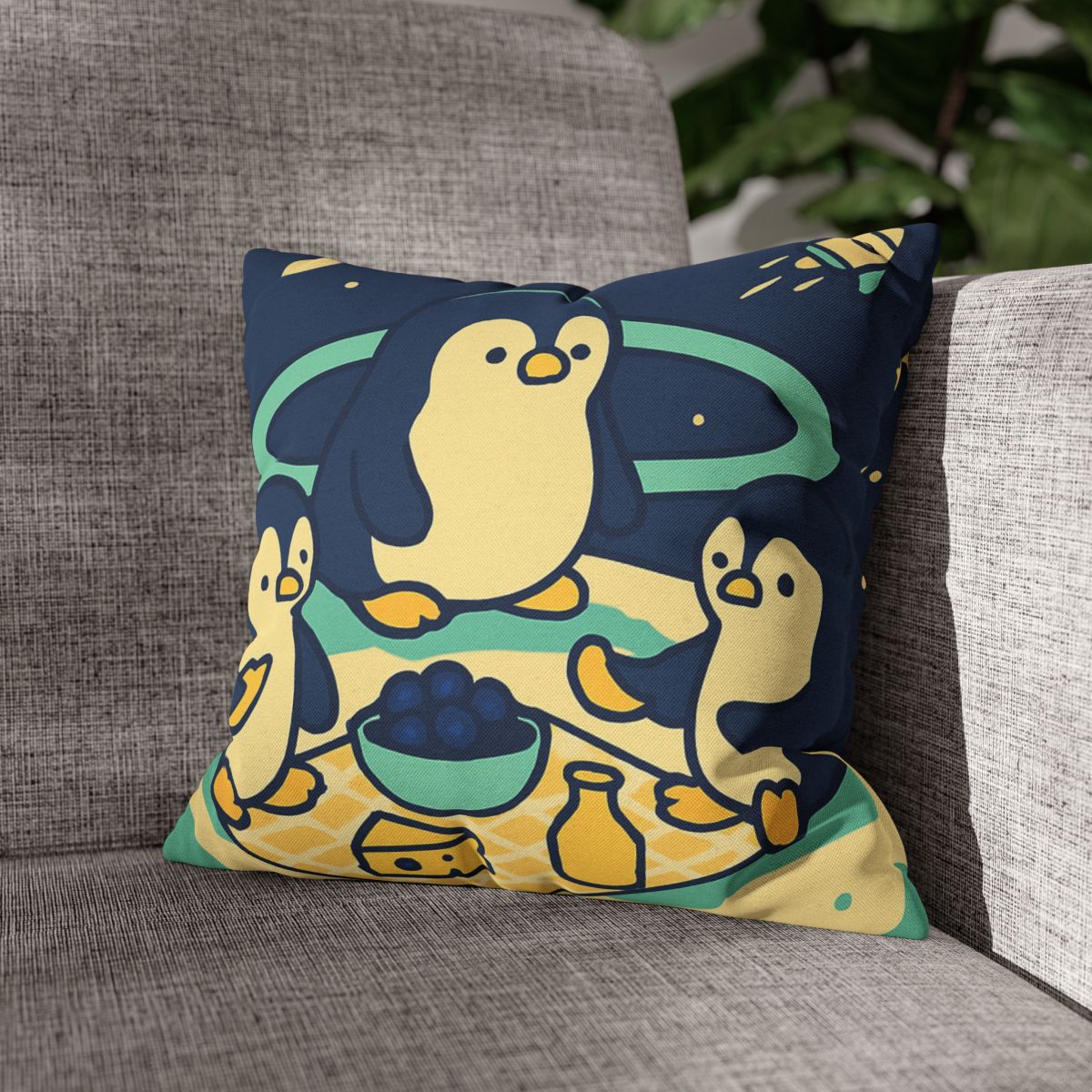 Planet Picnic Penguins comfortable bedding pillow covers