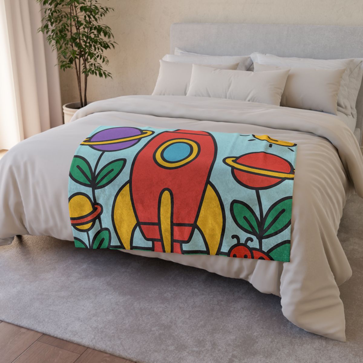 Rainbow Rocket Garden warm winter blankets