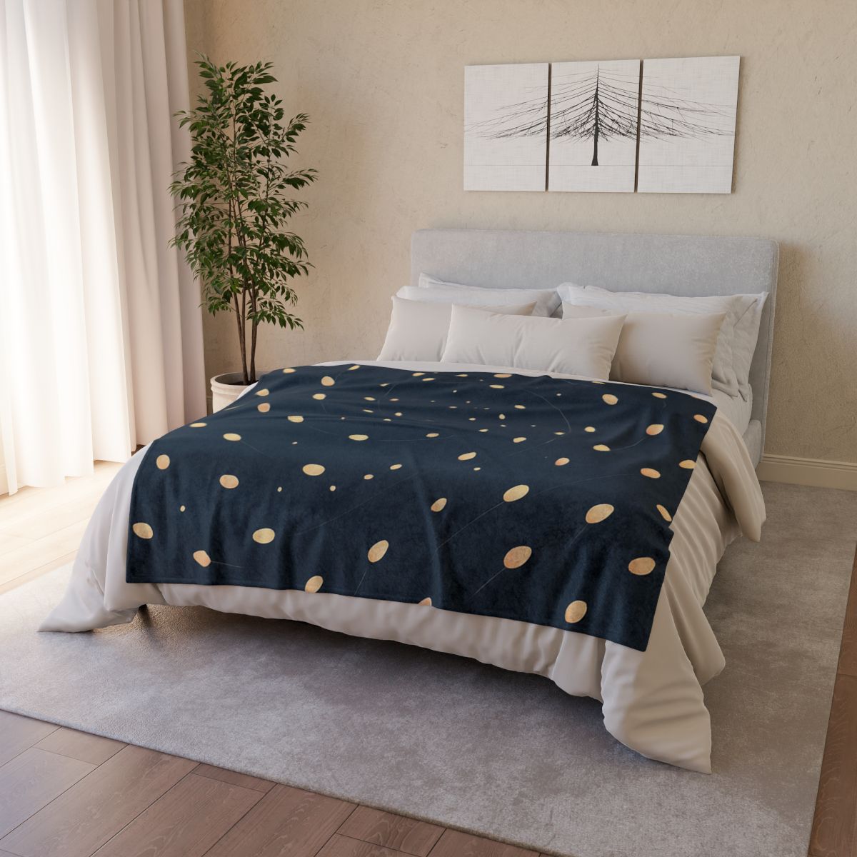 Seed Cluster Constellation soft fleece blankets