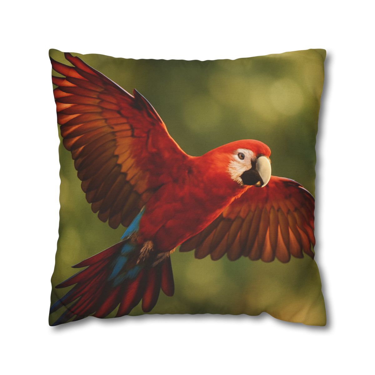 Scarlet Arc Macaw In Flight trendy patterned pillow cases