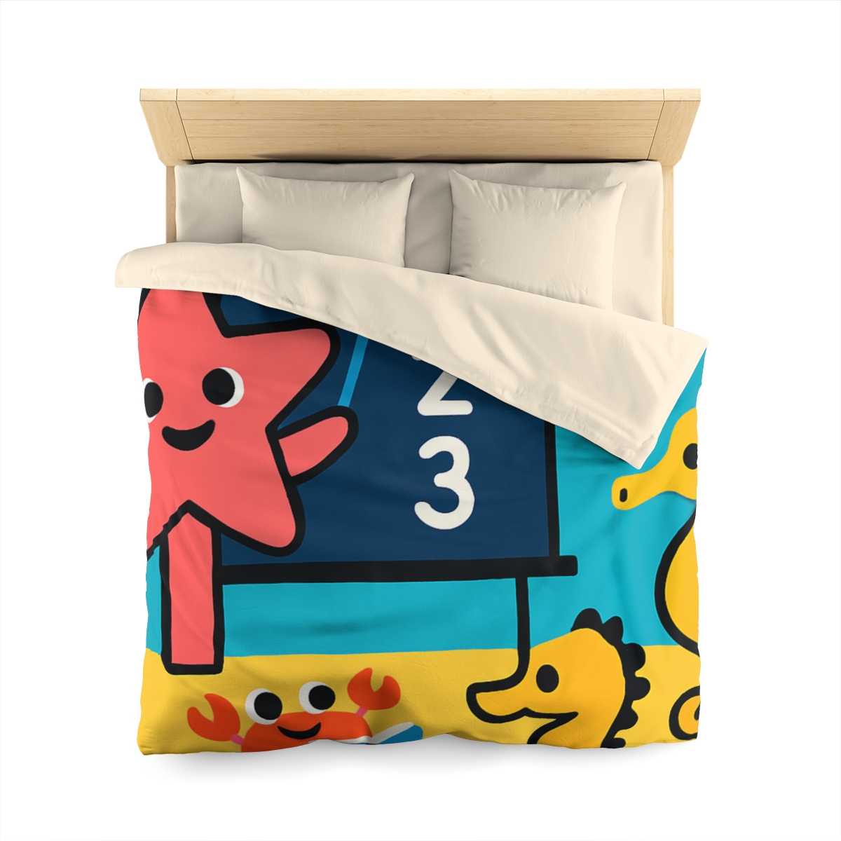 Starfish Schoolhouse Adventure designer printed duvets