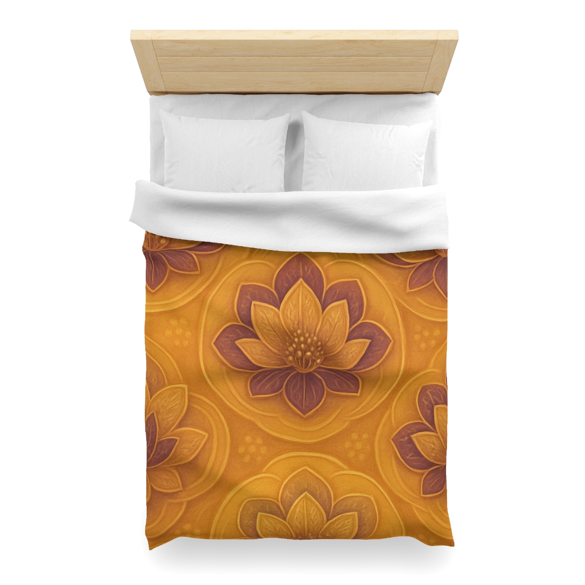 Auric Blossom Halo designer printed duvets