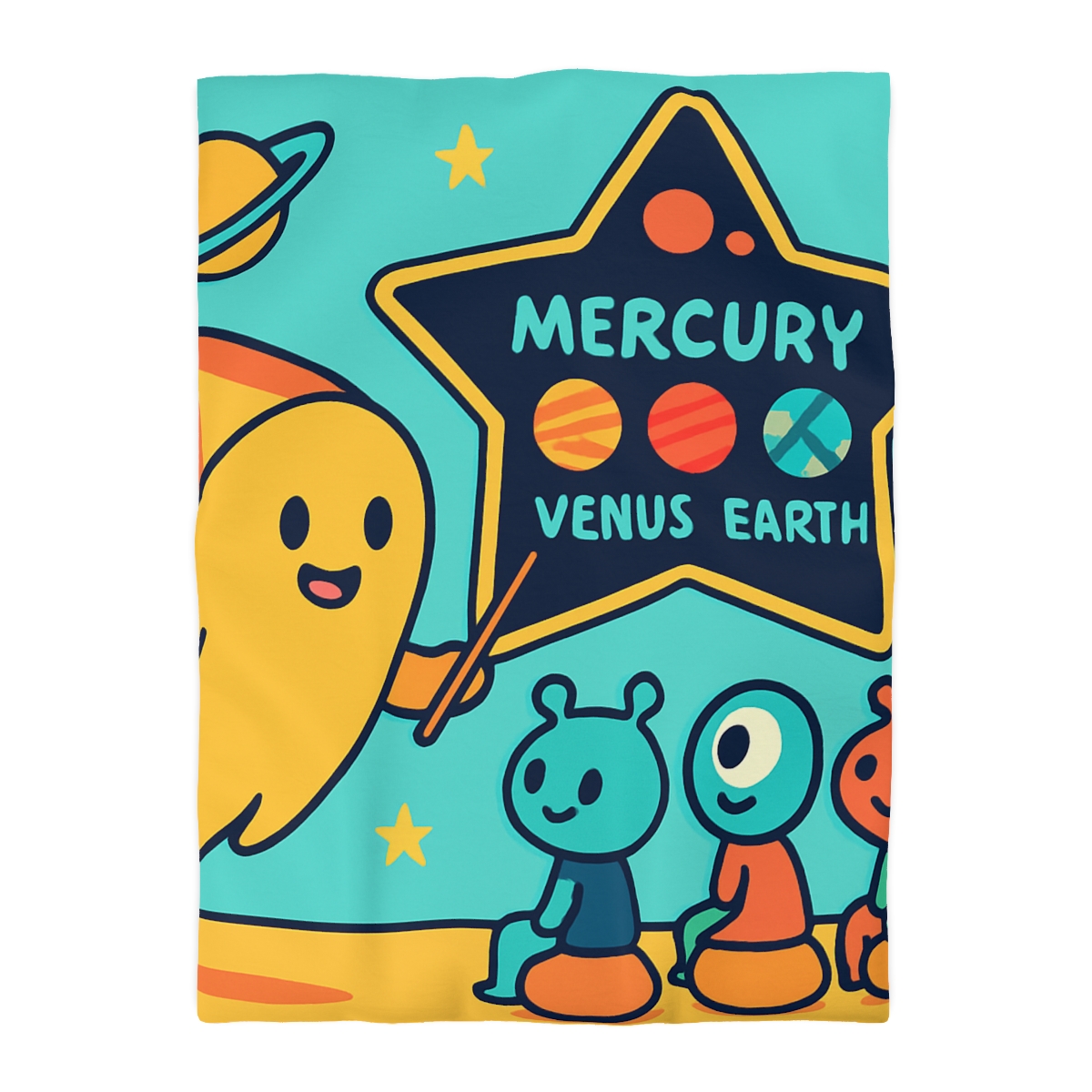 Comet Classroom On A Floating Asteroid unique patterned duvets