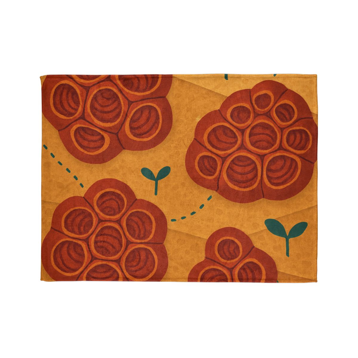Seed Pod Mosaic soft fleece blankets