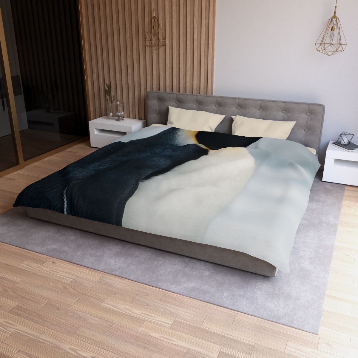 Aurora Drift Emperor Penguin stylish duvet covers