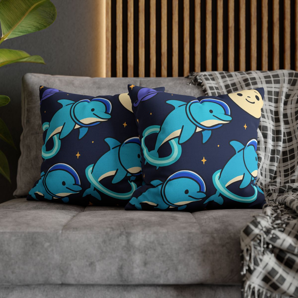Cosmic Dolphin Playground custom pillow cases