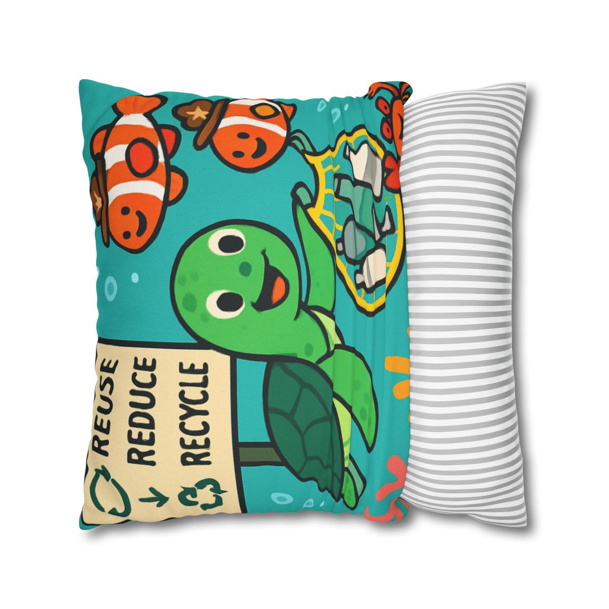 Coral Reef Recycling Rangers designer print pillow cases