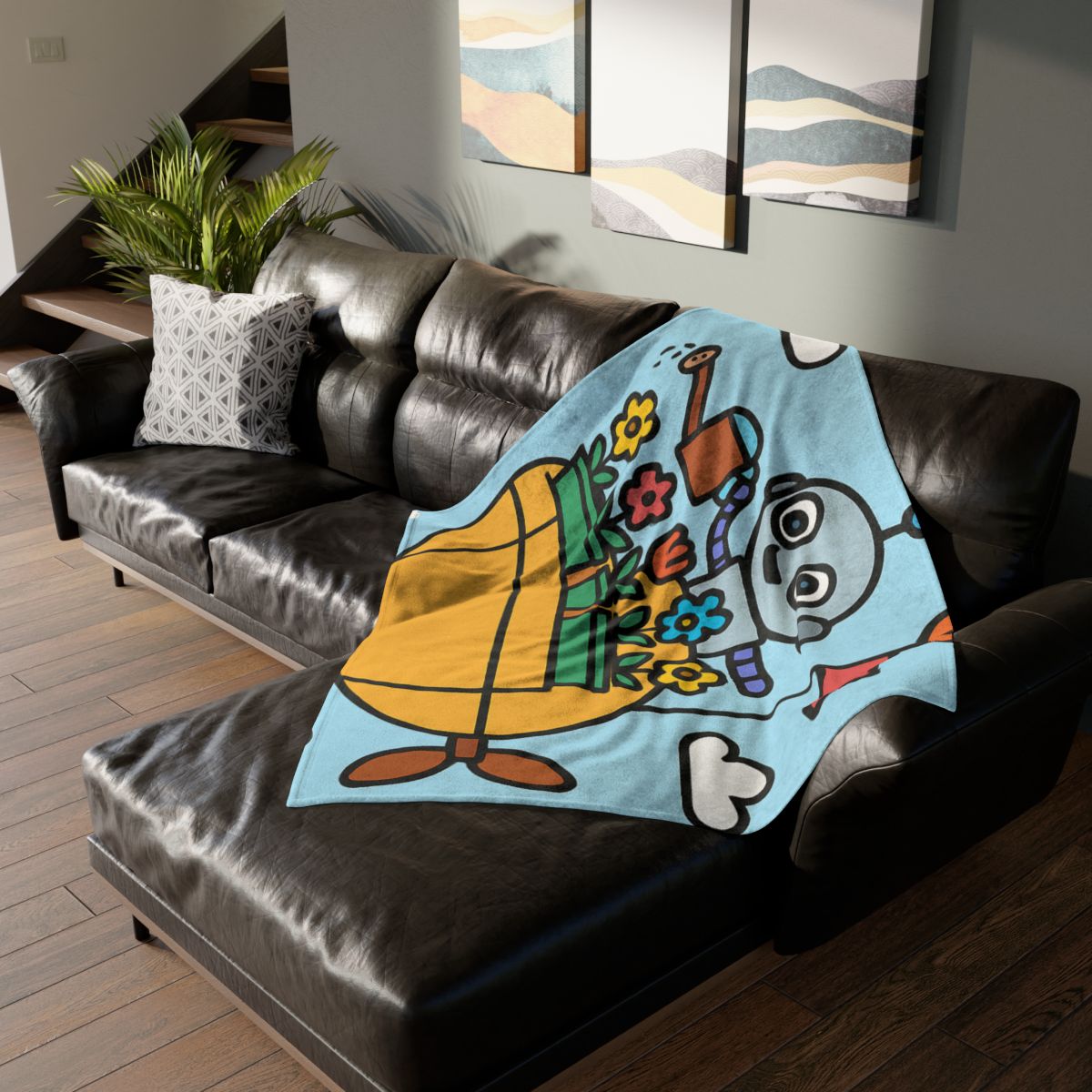 Sky Garden On A Friendly Airship decorative home blankets