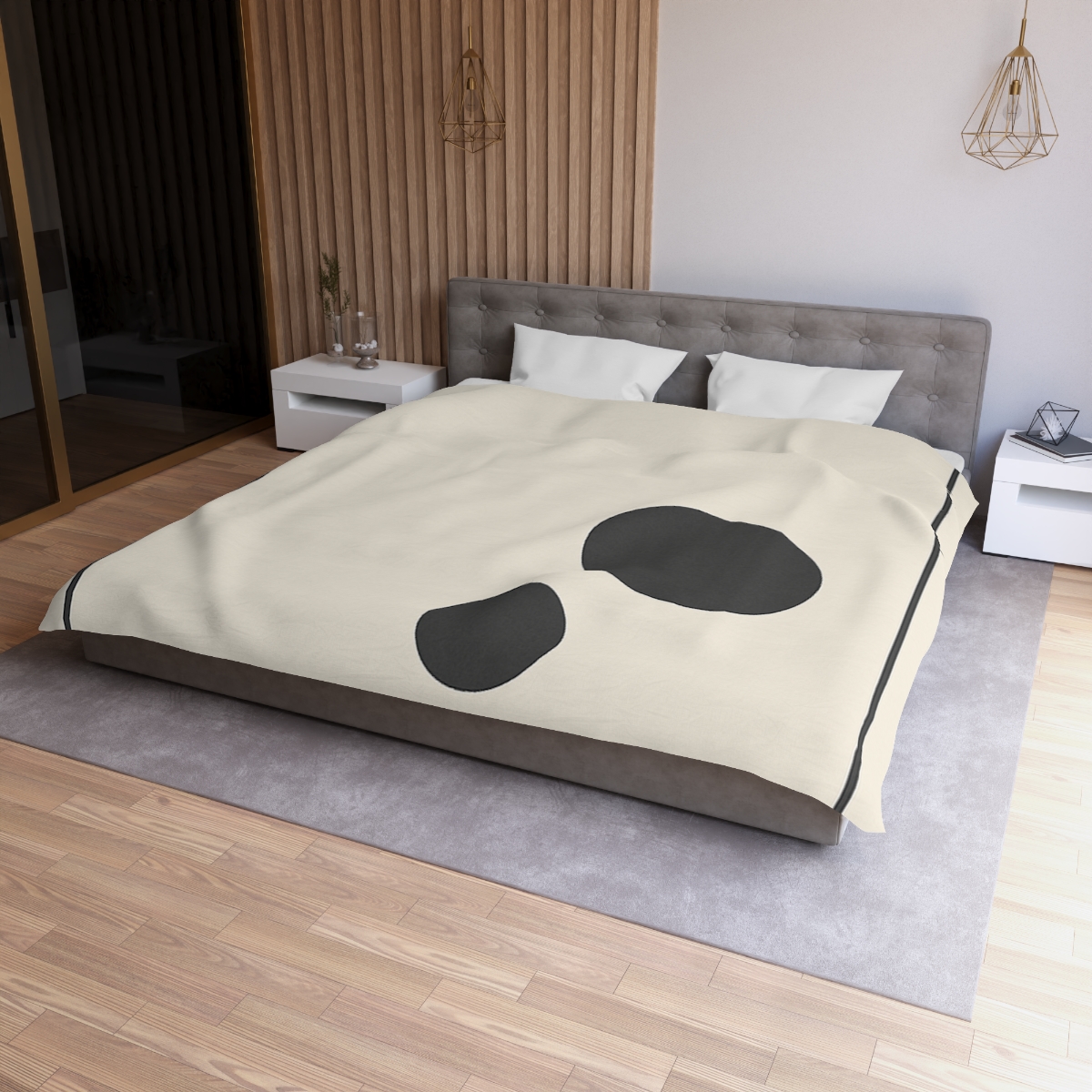 Offset Frame With Twin Disks soft comforter duvets