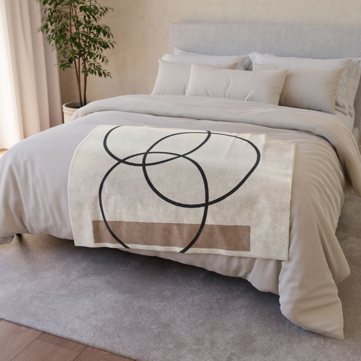 Staggered Rings And Slim Bar decorative home blankets