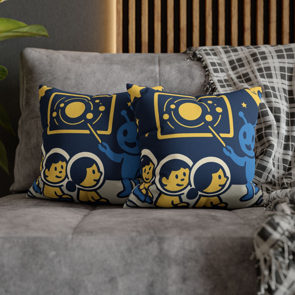 Celestial Classroom On The Moon comfortable bedding pillow covers