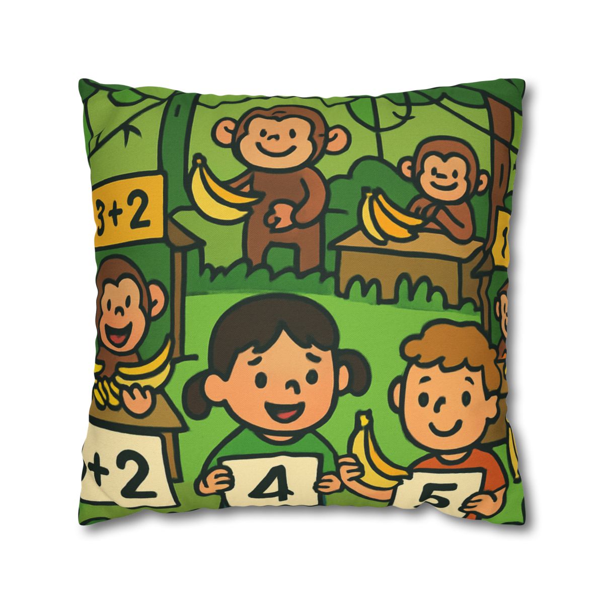 Jungle Math Monkey Market stylish decorative pillowcases