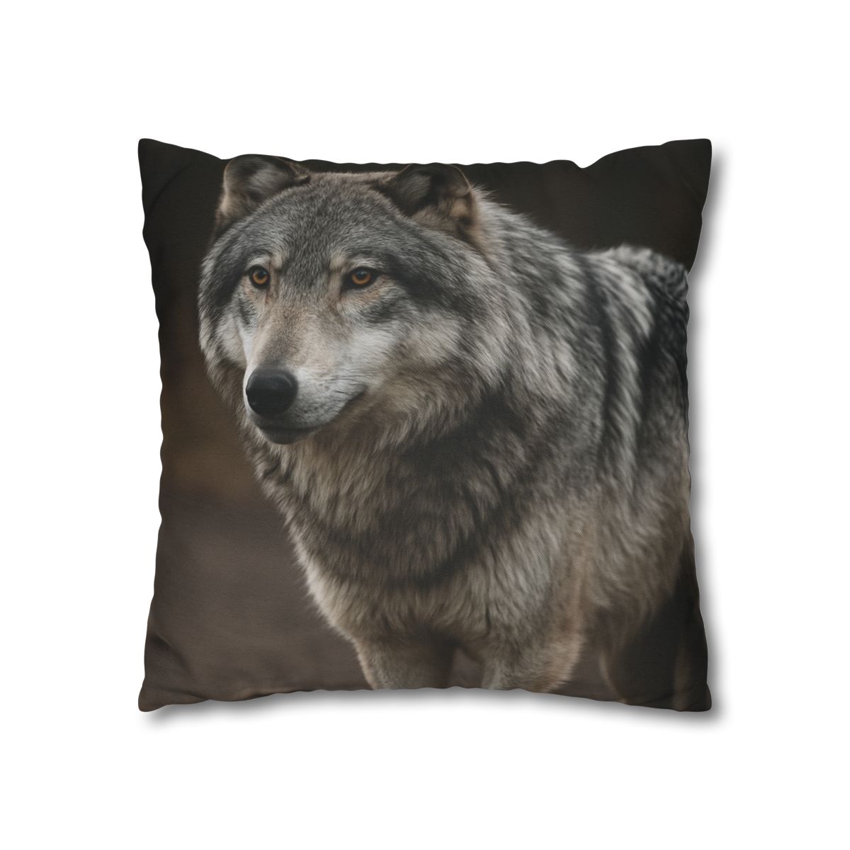 Silver Gaze Gray Wolf personalized pillow covers