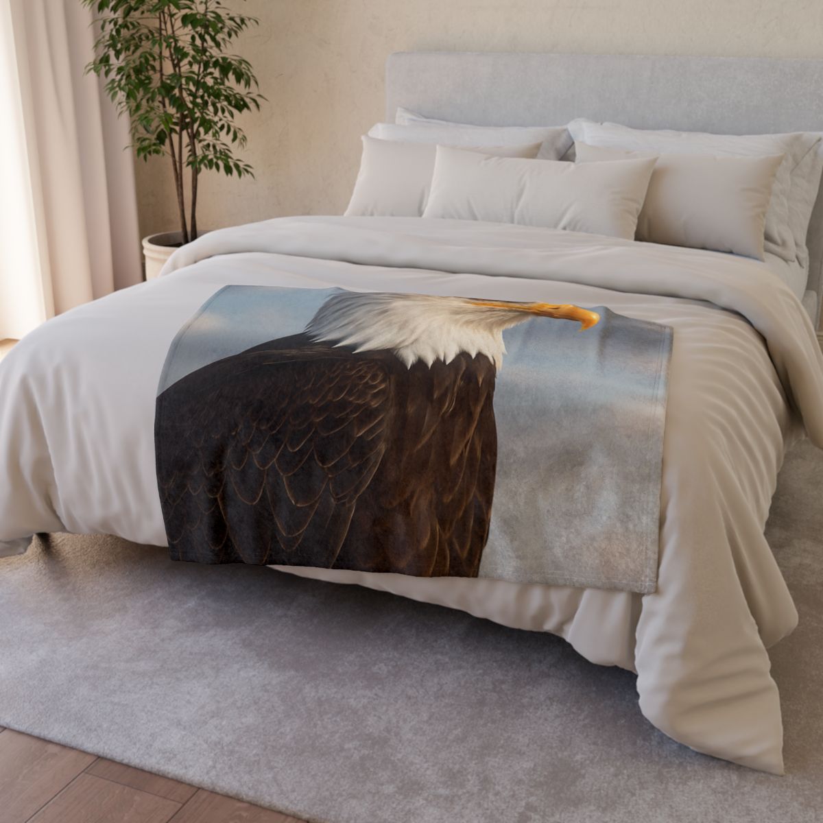 Sky Sovereign Bald Eagle unique gift blankets