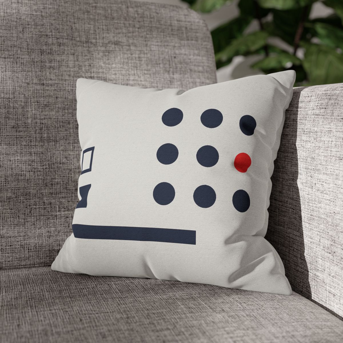 Missing Cell Dot Grid With Long Bar personalized pillow covers