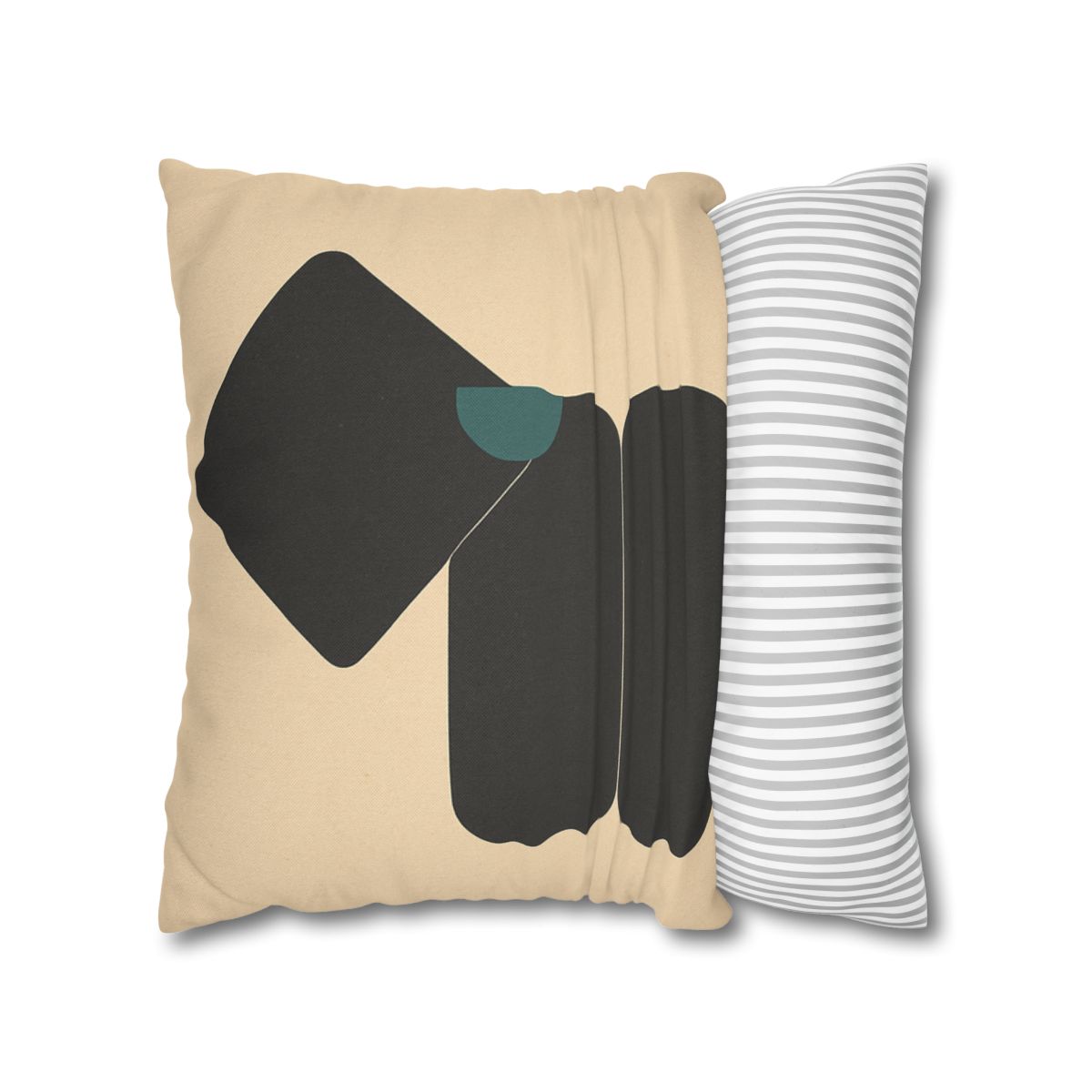 Quiet Triad With Crescent Accent designer print pillow cases