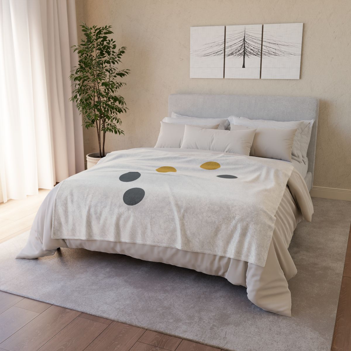 Asymmetric Dot Cluster decorative home blankets