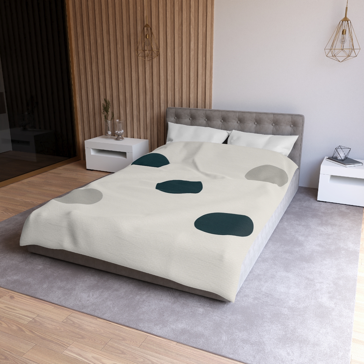 Sparse Dot Grid Rhythm personalized bedding duvets