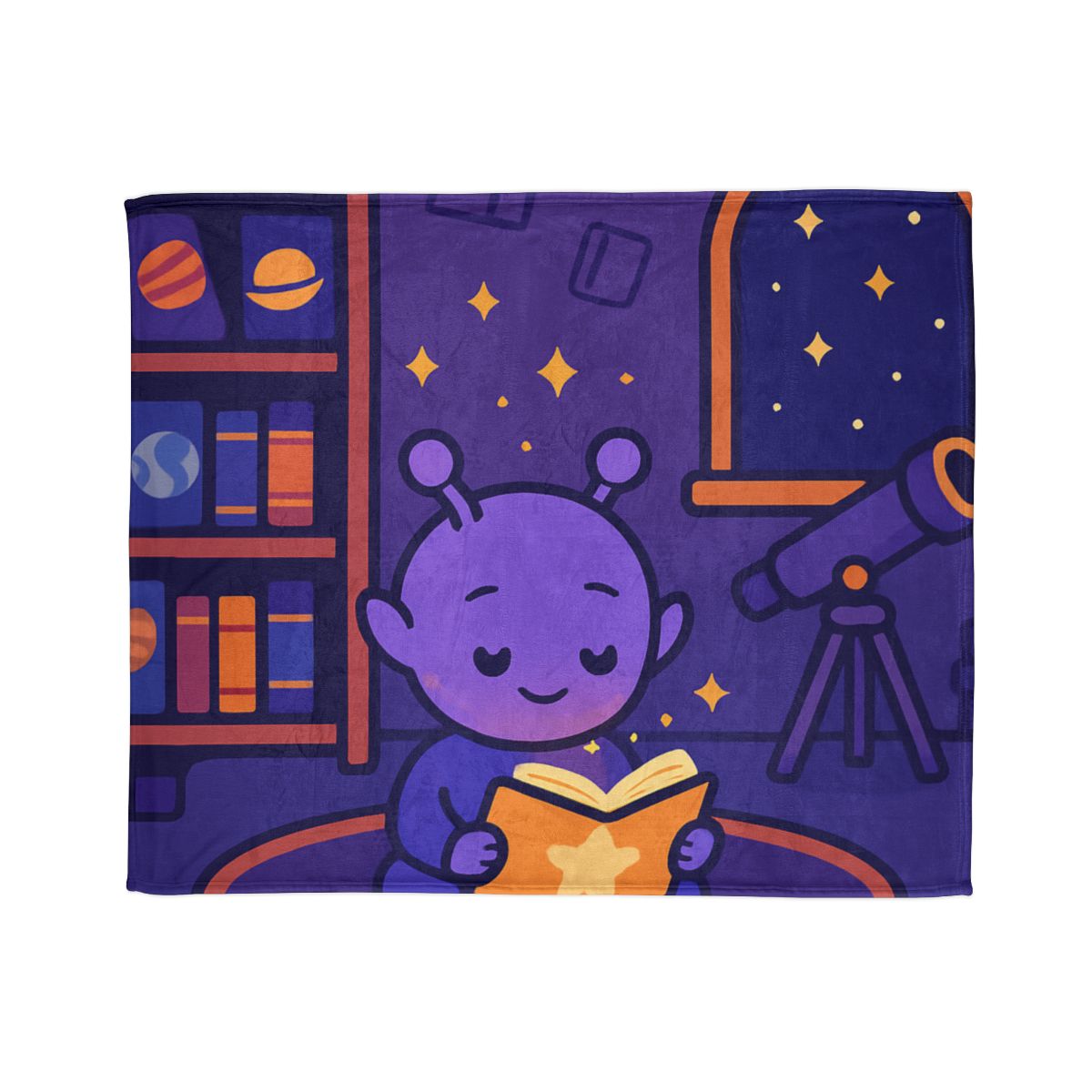 Library Of Floating Star Books stylish throw blankets