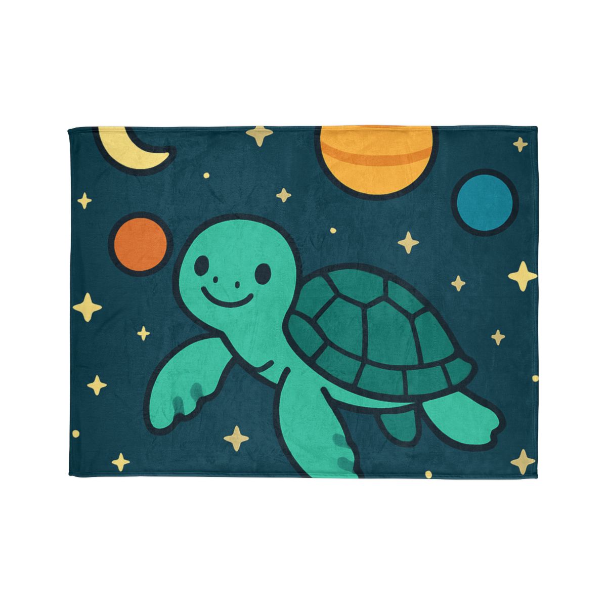 Starlit Space Turtle stylish throw blankets