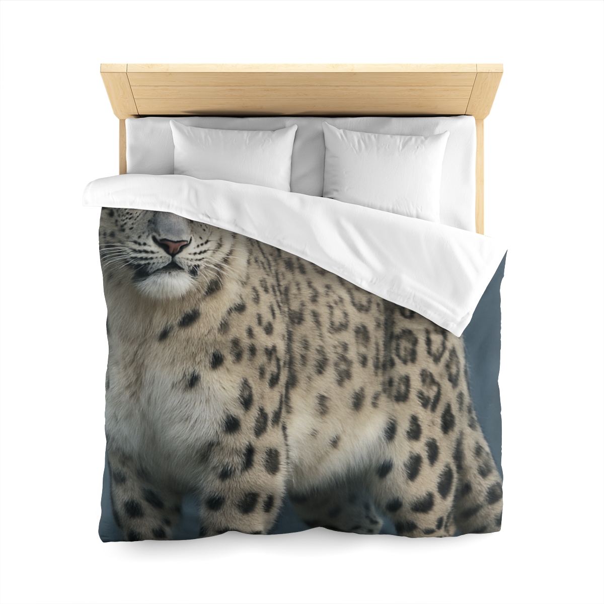 Aurora Gaze Snow Leopard personalized bedding duvets