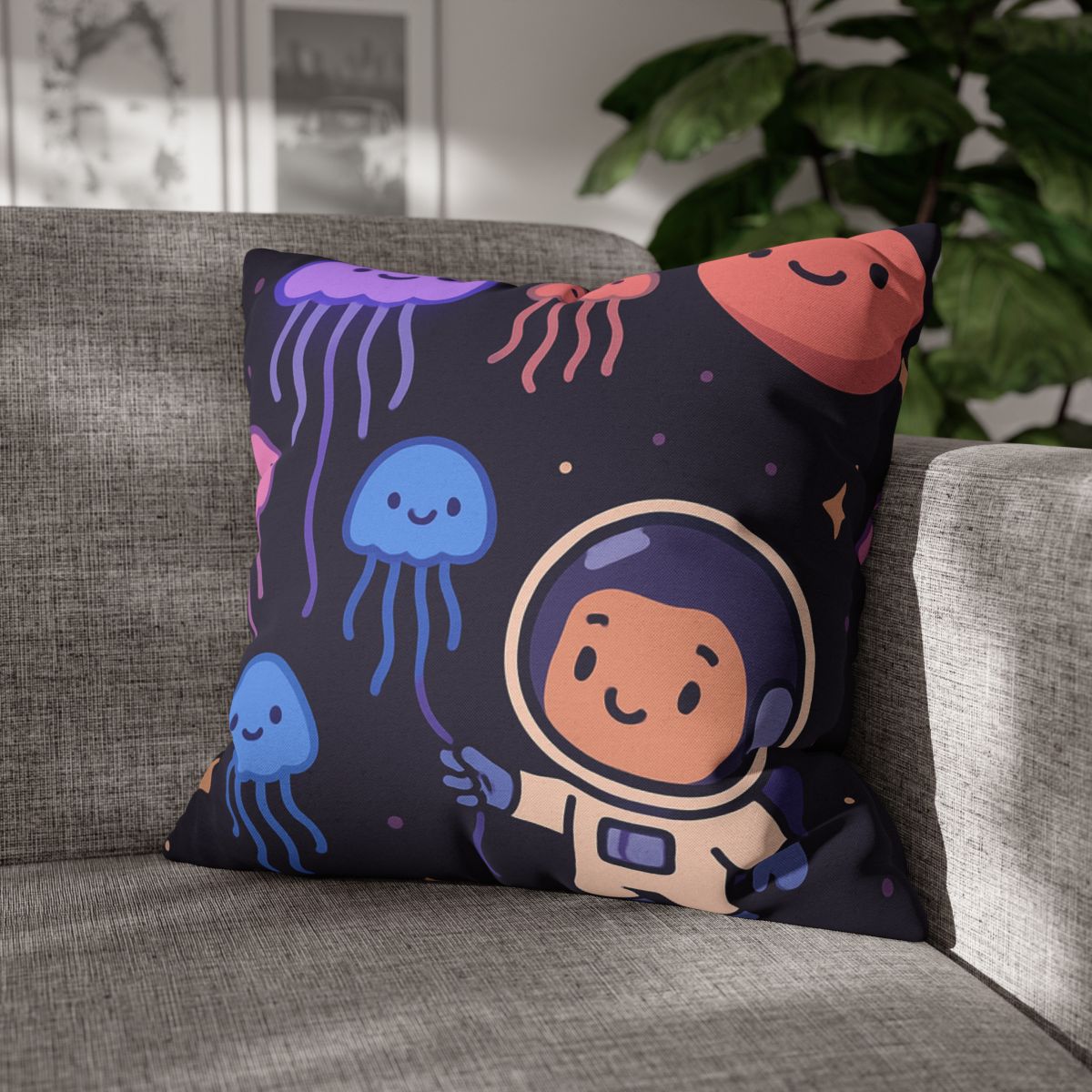 Galaxy Garden Of Floating Jellyfish comfortable bedding pillow covers